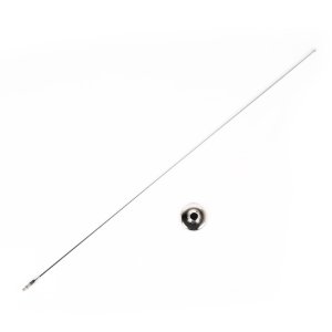 Jeep Wrangler LJ Antenna Mast & Base - Rear - Rugged Ridge - OE Style - Stainless Steel - `97-`06